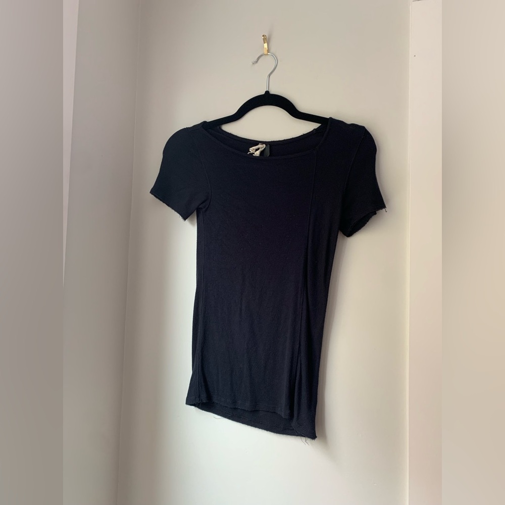Free People black ribbed tee